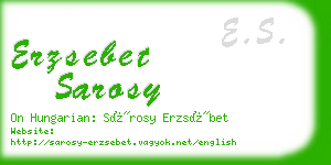 erzsebet sarosy business card